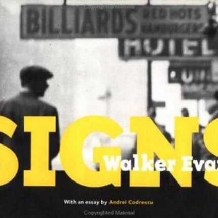 Walker Evans  Signs Getty Publications  Yale