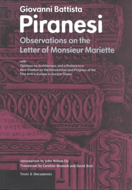 Observations on the Letter of Monsieur Mariette