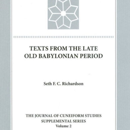 Texts from the Late Old Babylonian Period