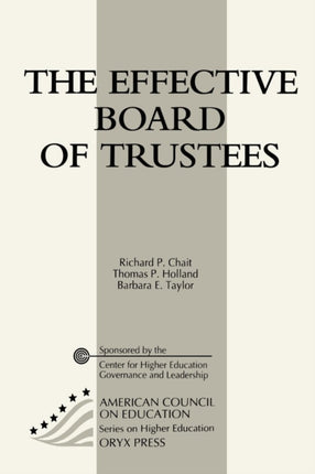 The Effective Board Of Trustees American Council