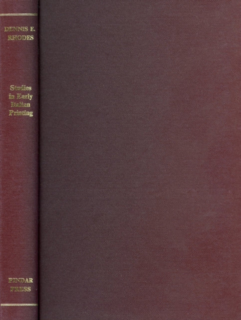 Studies in Early Italian Printing: Selected Studies