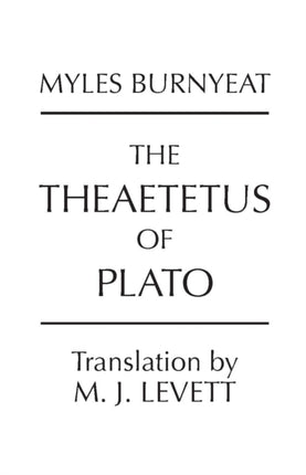 The Theaetetus of Plato