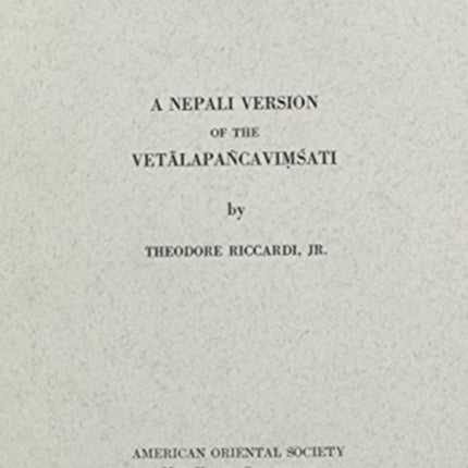 A Nepali Version Vetalapancavimsati