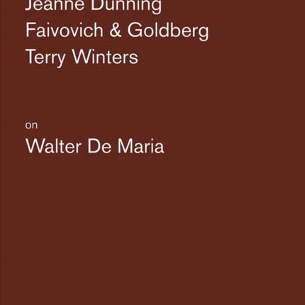 Artists on Walter De Maria