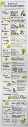 Natural First Aid Remedies Chart