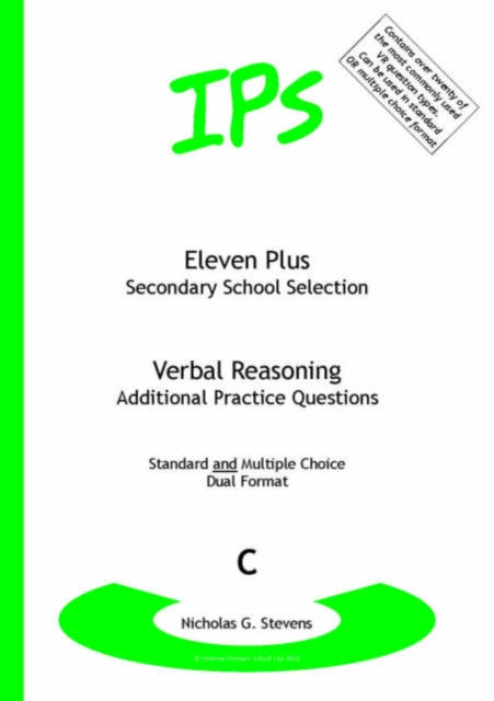 Eleven Plus / Secondary School Selection Verbal Reasoning - Additional Practice Questions: Bk. C