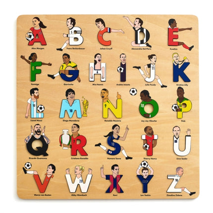 Soccer Legends Wooden Alphabet Puzzle
