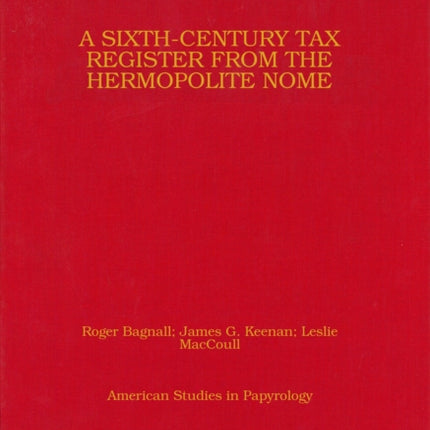 A SixthCentury Tax Register from the Hermopolite