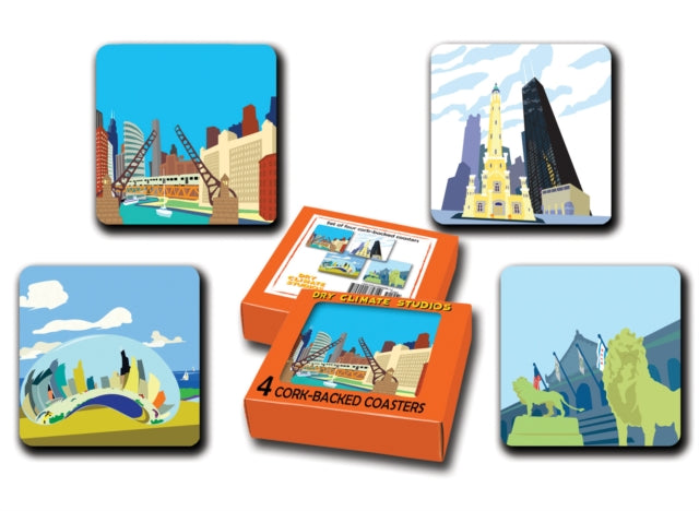 Chicago Coaster Set Alphabet Cities