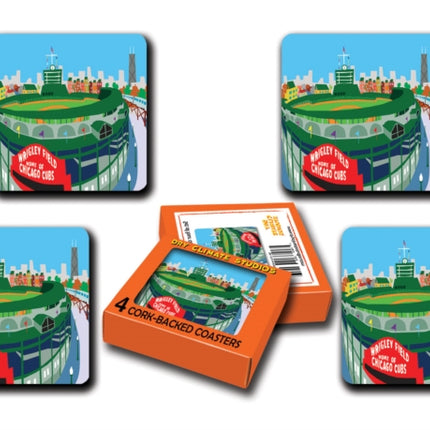 Wrigley Field Coaster Set Alphabet Cities