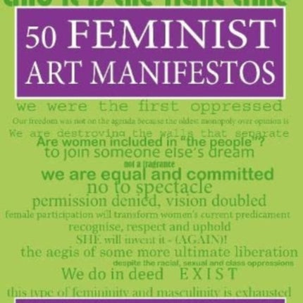 Fifty Feminist Art Manifestos