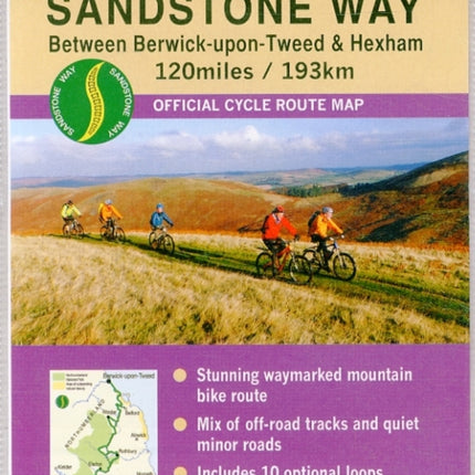 Sandstone Way Cycle Route Map - Northumberland: Between Berwick Upon Tweed and Hexham