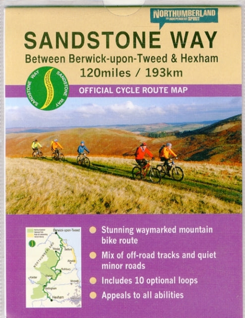 Sandstone Way Cycle Route Map - Northumberland: Between Berwick Upon Tweed and Hexham