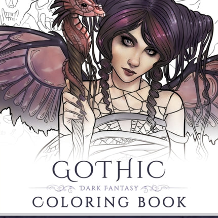 Gothic  Dark Fantasy Coloring Book Volume 6 Fantasy Coloring by Selina