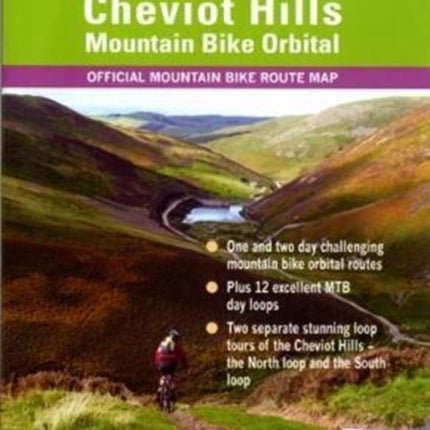 Cheviot Hills Mountain Bike Orbital Map: Waterproof Route Map