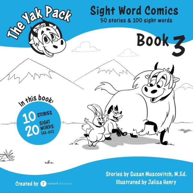 The Yak Pack Sight Word Stories Book 3 Comic Books to Practice Reading Dolch Sight Words 4160 Sight Word Comics Book 3 Comic Books to  Volume 3 The Yak Pack Sight Word Comics