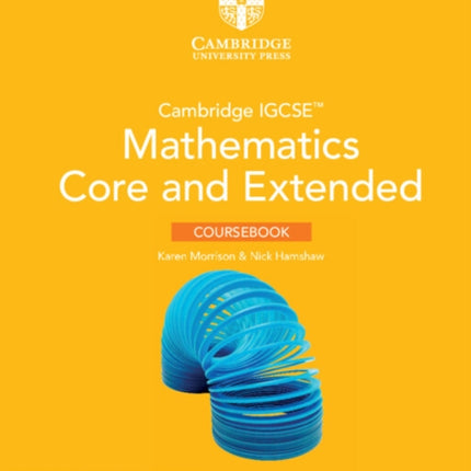 Cambridge IGCSE Mathematics Core and Extended Coursebook with Cambridge Online Mathematics 2 Years Access