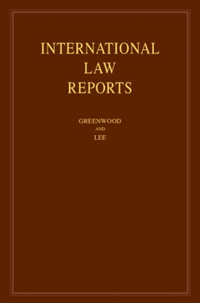 International Law Reports: Volume 201