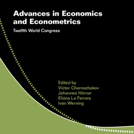 Advances in Economics and Econometrics 2 Volumes Hardback Set