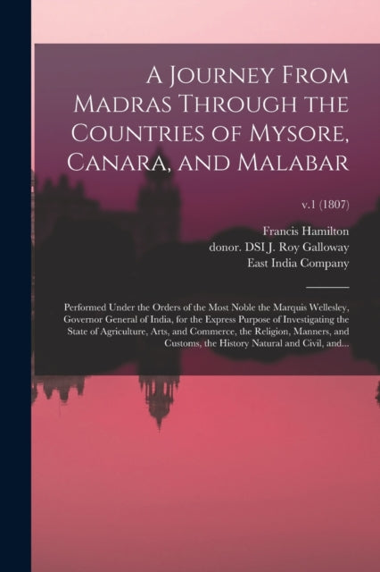 A Journey From Madras Through the Countries of