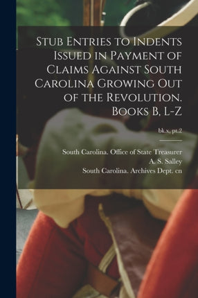 Stub Entries to Indents Issued in Payment of