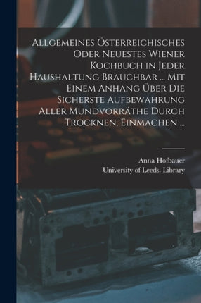 Allgemeines Österreichisches Oder Neuestes Wiener