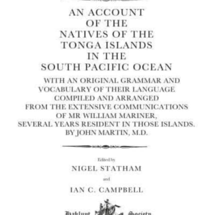 An Account of the Natives of the Tonga Islands in the South Pacific Ocean