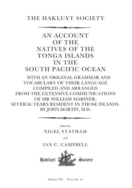 An Account of the Natives of the Tonga Islands in the South Pacific Ocean