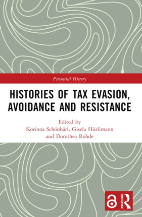 Histories of Tax Evasion Avoidance and Resistance
