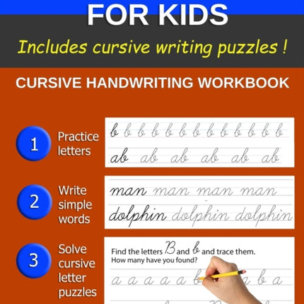 Beginning Cursive For Kids Cursive Handwriting Book for Beginners More than 100 pages including Handwriting Puzzles