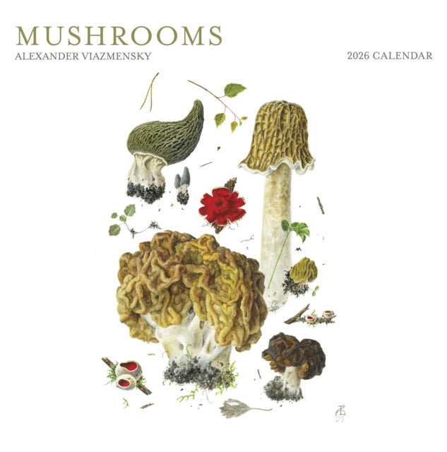 Mushrooms Alexander Viazmensky 2026 Wall Calendar