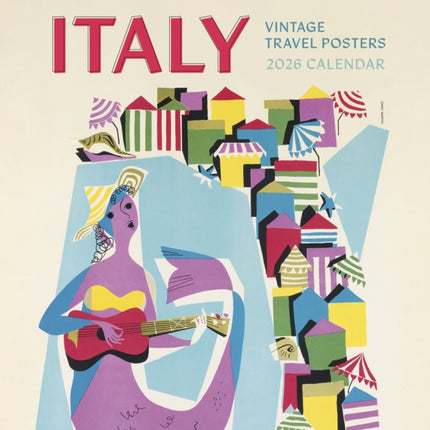Italy Vintage Travel Posters 2026 Wall Calendar
