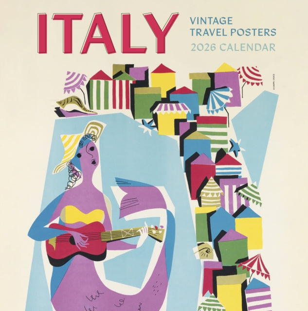 Italy Vintage Travel Posters 2026 Wall Calendar