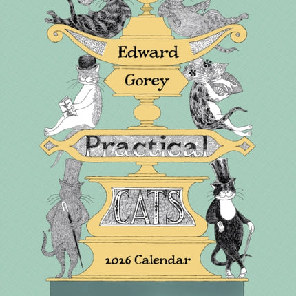 Edward Gorey Practical Cats 2026 Mini Wall Calendar