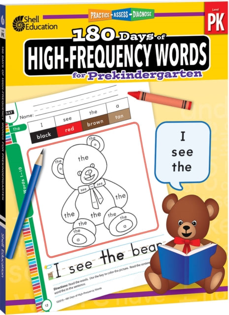180 Days HighFrequency Words for Prekindergarten