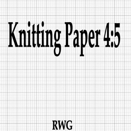 Knitting Paper 4 5 200 Pages 85 X 11