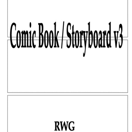 Comic Book  Storyboard v3 100 Pages 85 X 11