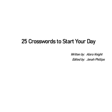 25 Crosswords to Start Your Day