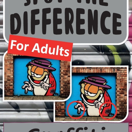 Spot the Difference Book for Adults  Graffiti