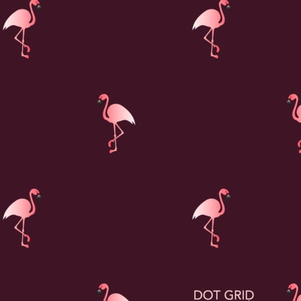 Dot Grid Journal Luxury Flamingo Print  Dotted Grid Notebook Journal  Large A4 12 Dot Journals