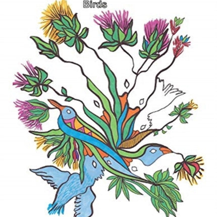Abstract Coloring Book Birds