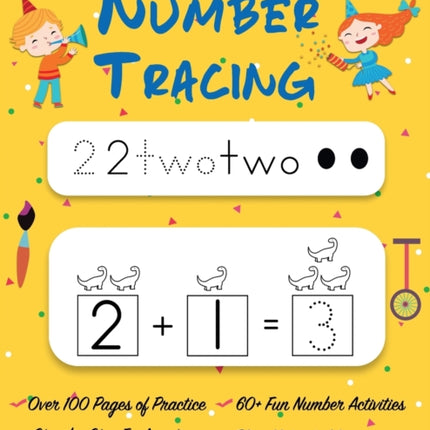 Number Tracing My First Math Activity Book: Learn to Trace, Count, Add and Subtract Numbers 1-20 Preschool and Kindergarten Workbook Learning to Write for Preschoolers (Preschool Workbooks, Homeschool Supplies, Tracing Paper)