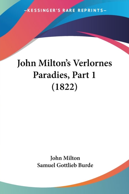 John Miltons Verlornes Paradies Part 1 1822