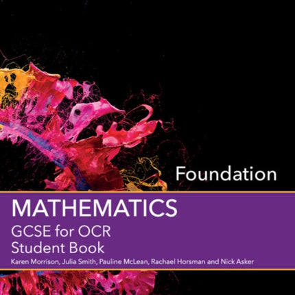 GCSE Mathematics for OCR Foundation Student Book