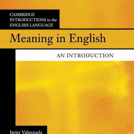 Meaning in English: An Introduction