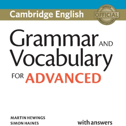 Grammar and Vocabulary for Advanced Book with Answers and Audio SelfStudy Grammar Reference and Practice Cambridge Grammar for Exams