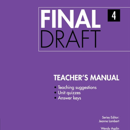 Final Draft Level 4 Teachers Manual