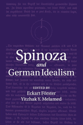 Spinoza and German Idealism