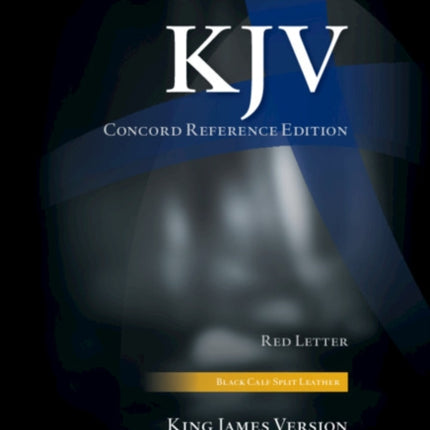 KJV Concord Reference Bible Black Calf Split Leather KJ564XR