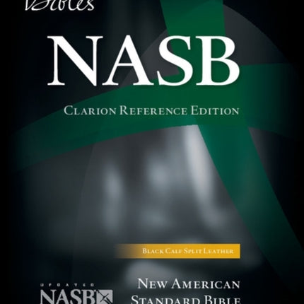 NASB Clarion Reference Bible Black Calf Split Leather NS484X